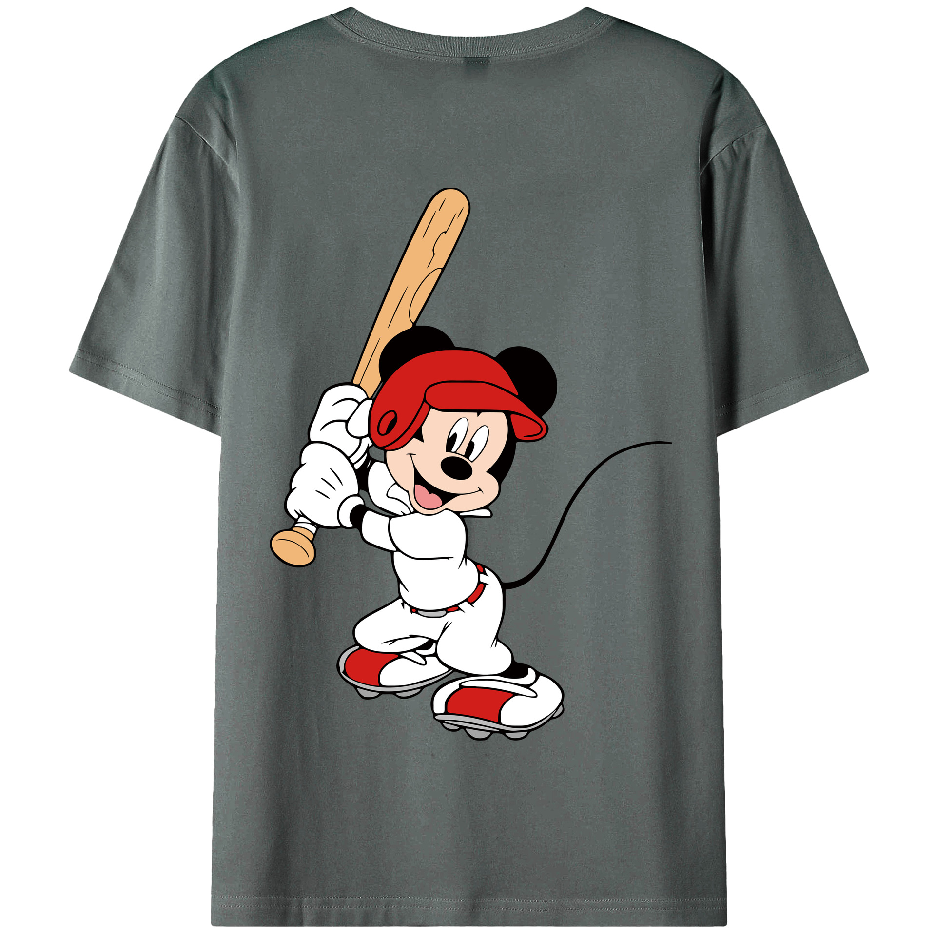 （画像用） ミッキーマウス Mickey Mouse 綿100％半袖Tシャツ（背面プリント）